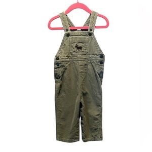 Carter’s Boy’s Deer Corduroy Overalls Tan Size 18 Months